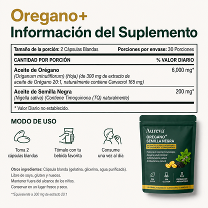 Apoyo Digestivo y Defensas Naturales Aureva™